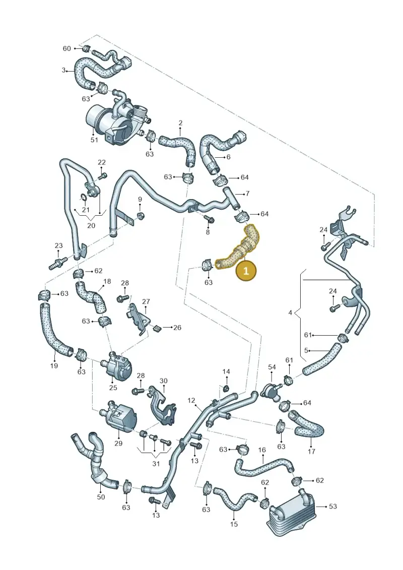 5Q0122073CE — Volkswagen Tiguan 2.0 4Motion (2017-2024) diagram 793121370, position 1