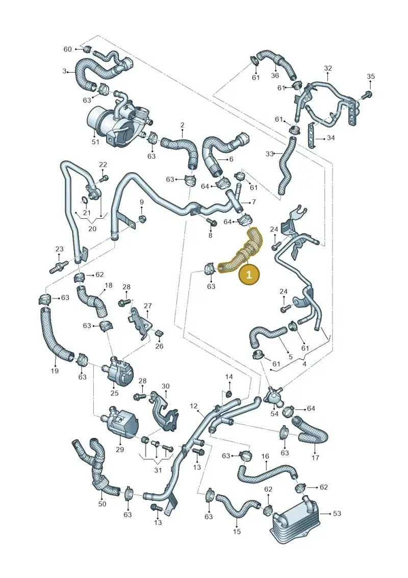 5Q0122073CE — Volkswagen Tiguan 2.0 4Motion (2017-2024) diagram 793121450, position 1