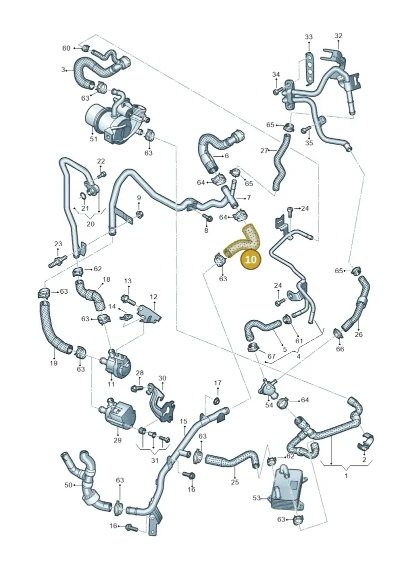 5Q0122073CE — Volkswagen Arteon (2017-2023) diagram 803121680, position 10