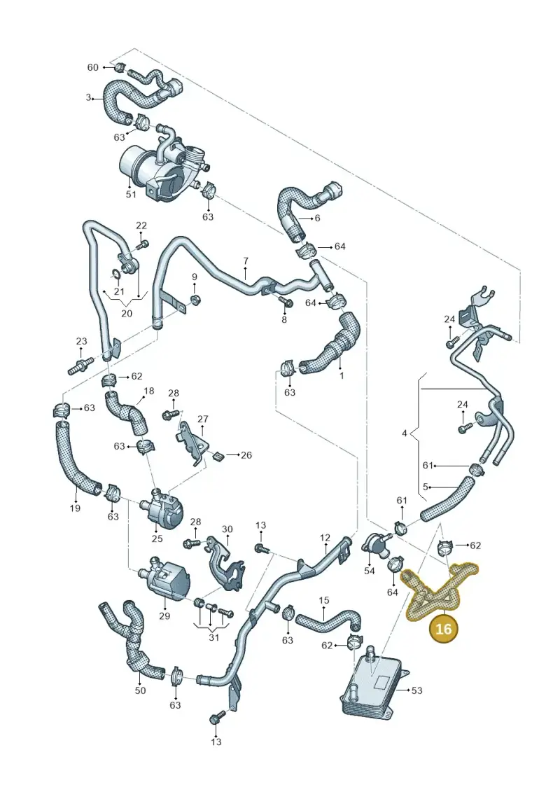 5Q0122096E — Volkswagen Arteon (2017-2023) diagram 828121000, position 16