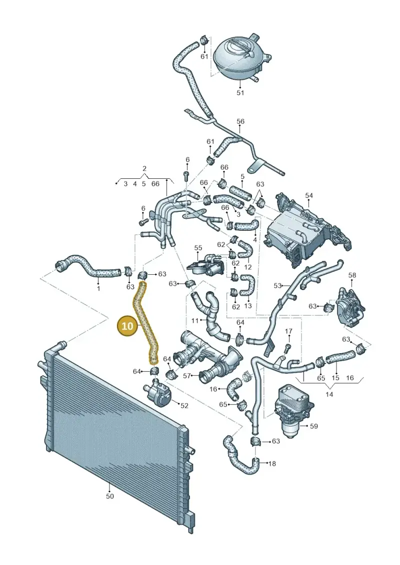 5Q0122101CL — Volkswagen Golf Estate (2013-2017) diagram 745121570, position 10