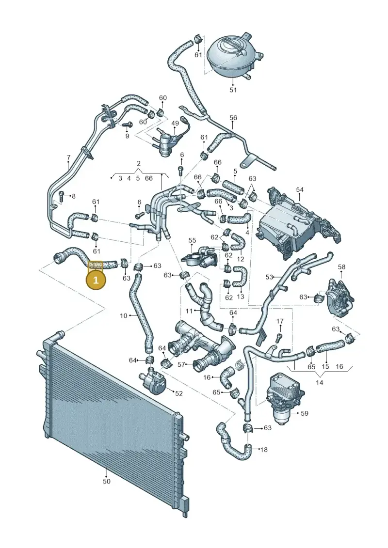 5Q0122101GJ — Volkswagen Caddy Maxi Kombi (2020-2024) diagram 869121600, position 1