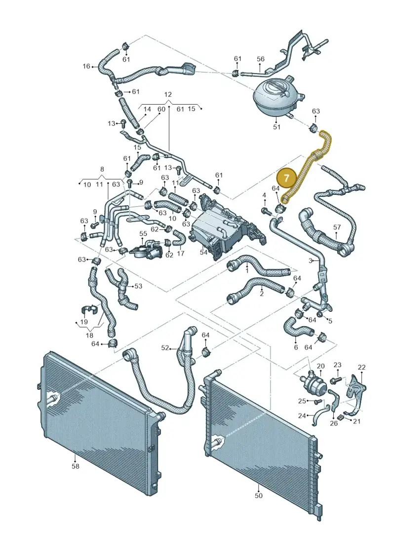 5Q0122109K — Volkswagen Golf 1.4 BlueMotion (2012-2017) diagram 746121470, position 7