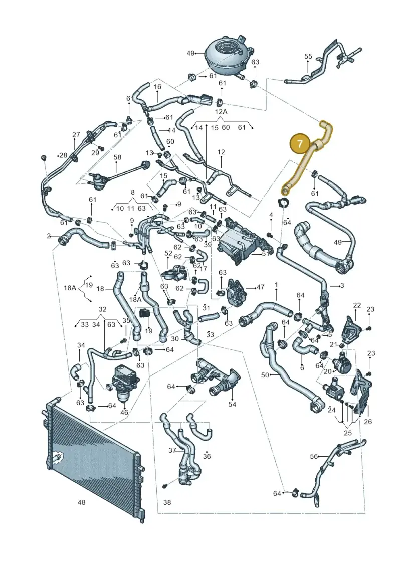 5Q0122109K — Volkswagen Golf 1.4 BlueMotion (2014-2017) diagram 781121440, position 7