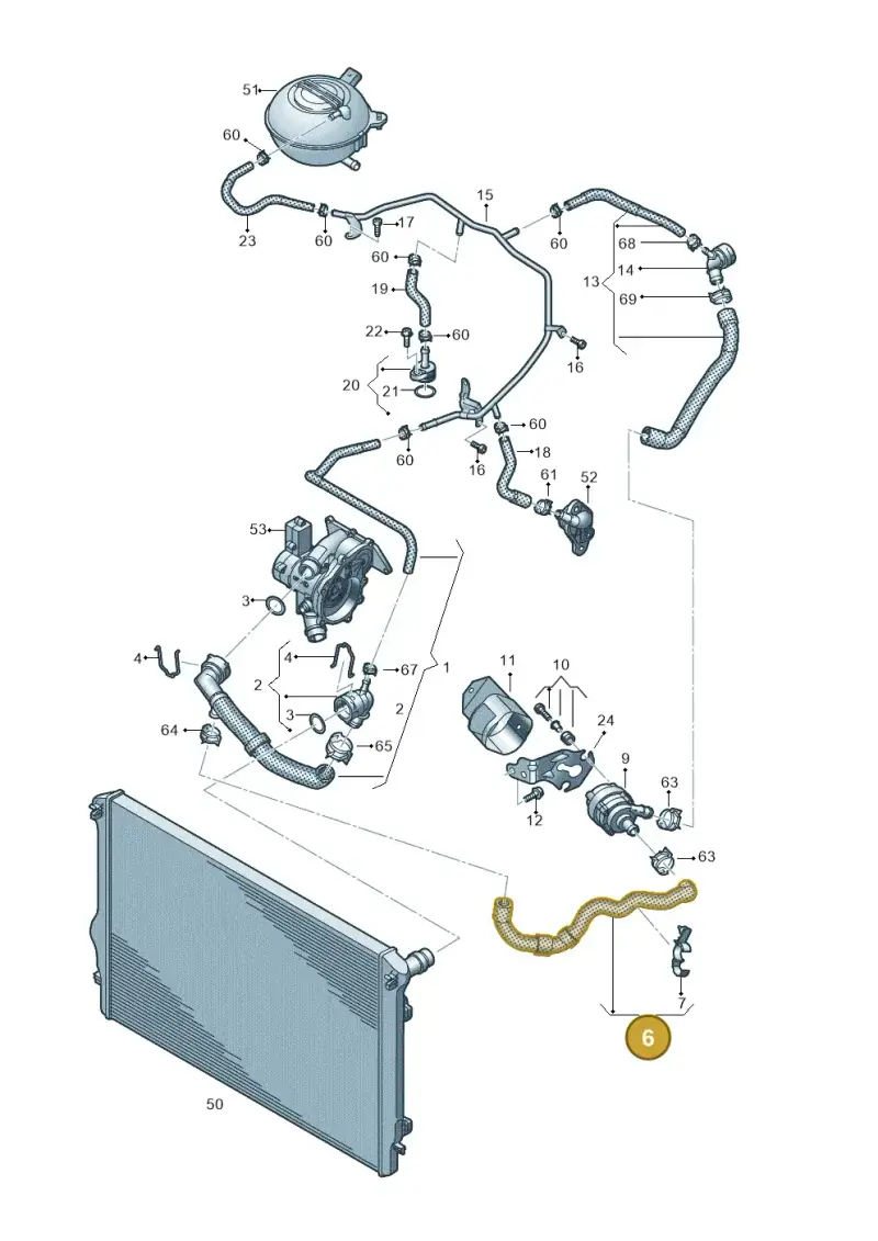 5Q0122157EP — Volkswagen T-Roc BlueMotion (2017-2024) diagram 827121405, position 6