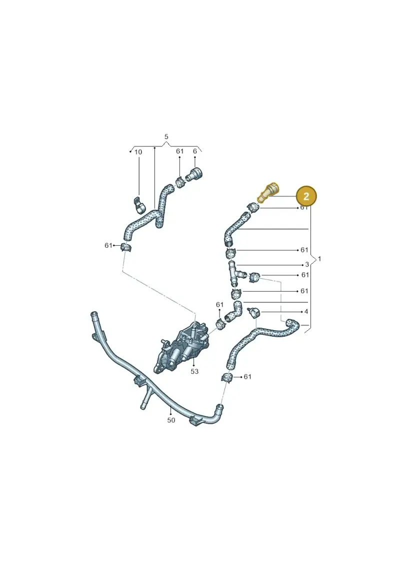 5Q0122291AJ — Volkswagen Tiguan 2.0 (2023-) diagram 884121520, position 2