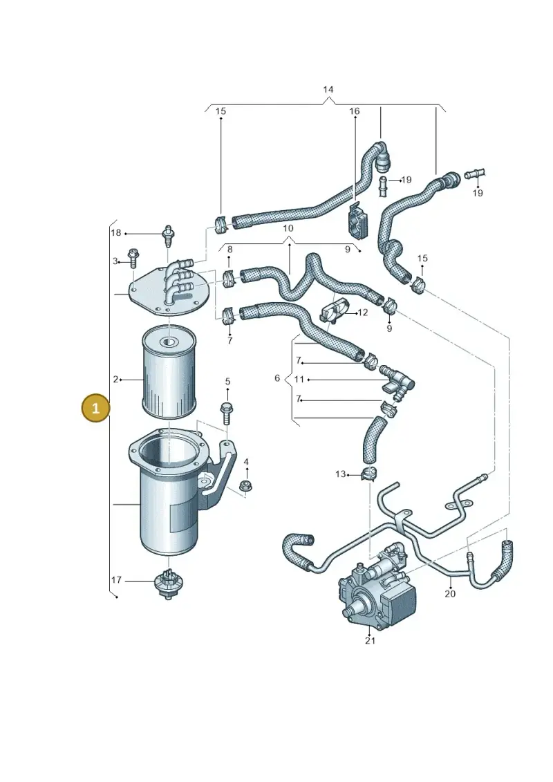 5Q0127400J — Volkswagen Caddy Maxi Kombi (2020-2024) diagram 813127015, position 1