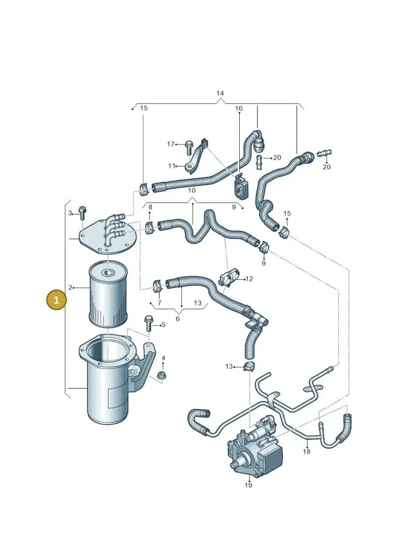 5Q0127401C — Volkswagen Caddy Maxi Kombi (2020-2024) diagram 7t0127005, position 1