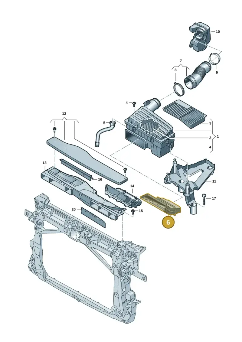 5Q0129618M — Volkswagen Multivan (2021-) diagram 7t0129050, position 6