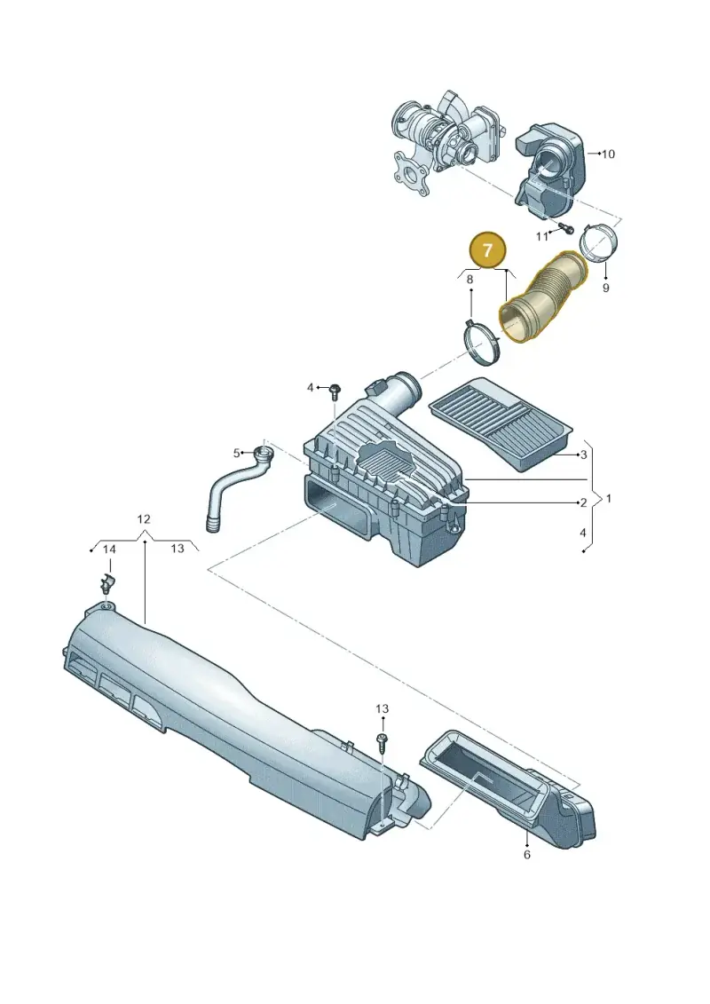 5Q0129684E — Volkswagen Taigo (2021-2024) diagram 587129050, position 7