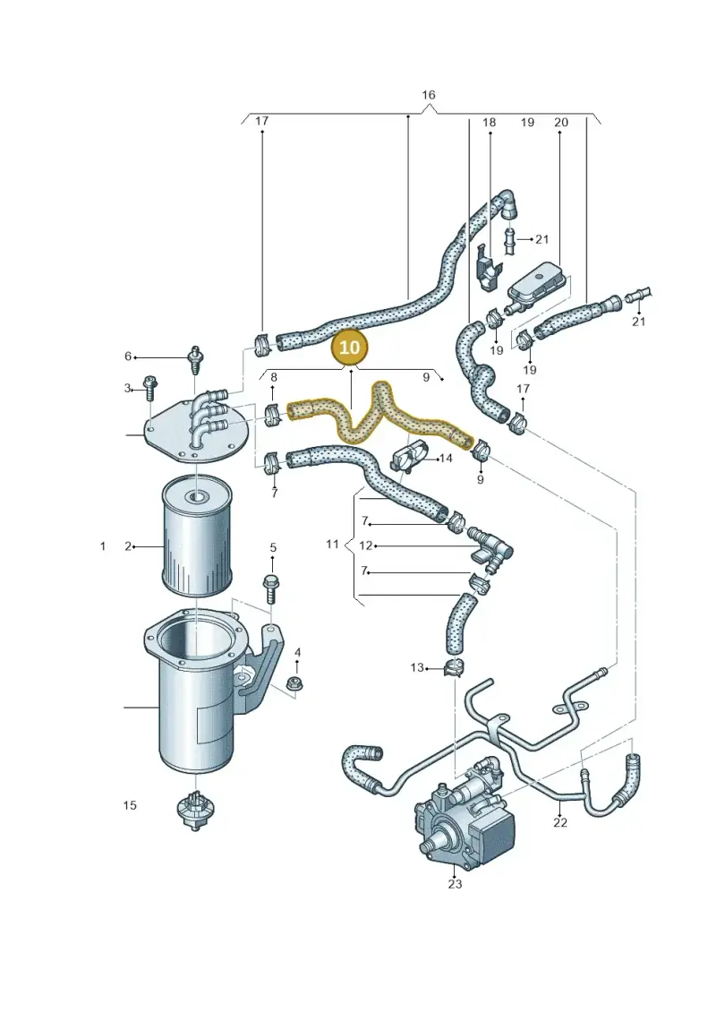 5Q0130307BH — Volkswagen Caddy Maxi Kombi (2020-2024) diagram 884127200, position 10