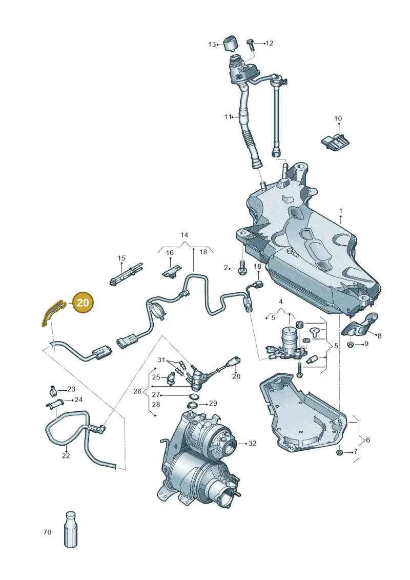 5Q0131327L — Volkswagen T-Roc BlueMotion (2017-2024) diagram 780253100, position 20