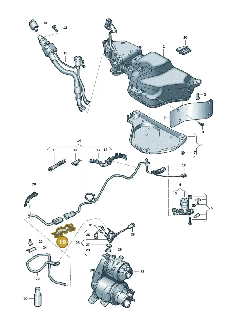 5Q0131327S — Volkswagen T-Roc BlueMotion (2017-2024) diagram 813253106, position 19
