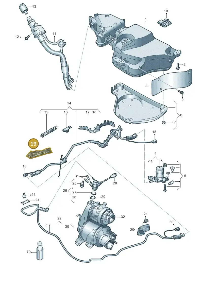 5Q0131327S — Volkswagen T-Roc BlueMotion (2017-2024) diagram 813254000, position 19