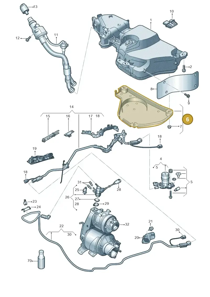 5Q0131331B — Volkswagen T-Roc BlueMotion (2017-2024) diagram 813254000, position 6