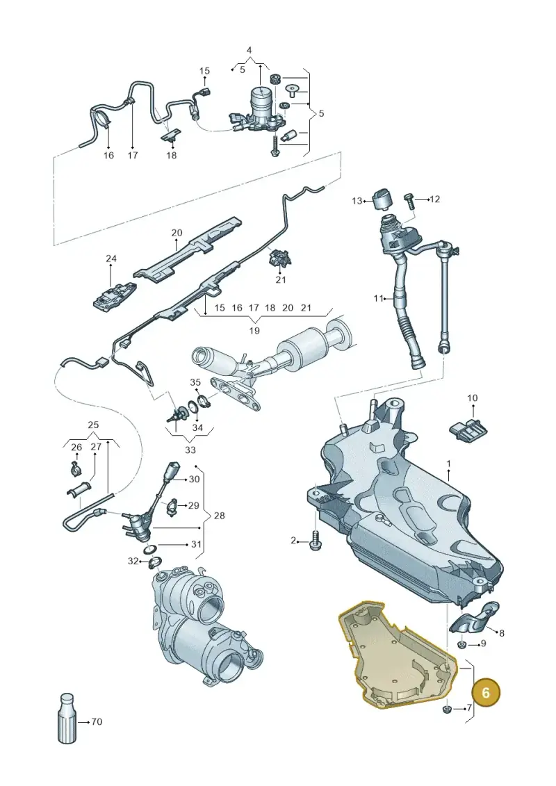 5Q0131331C — Volkswagen T-Roc BlueMotion (2017-2024) diagram 813253104, position 6