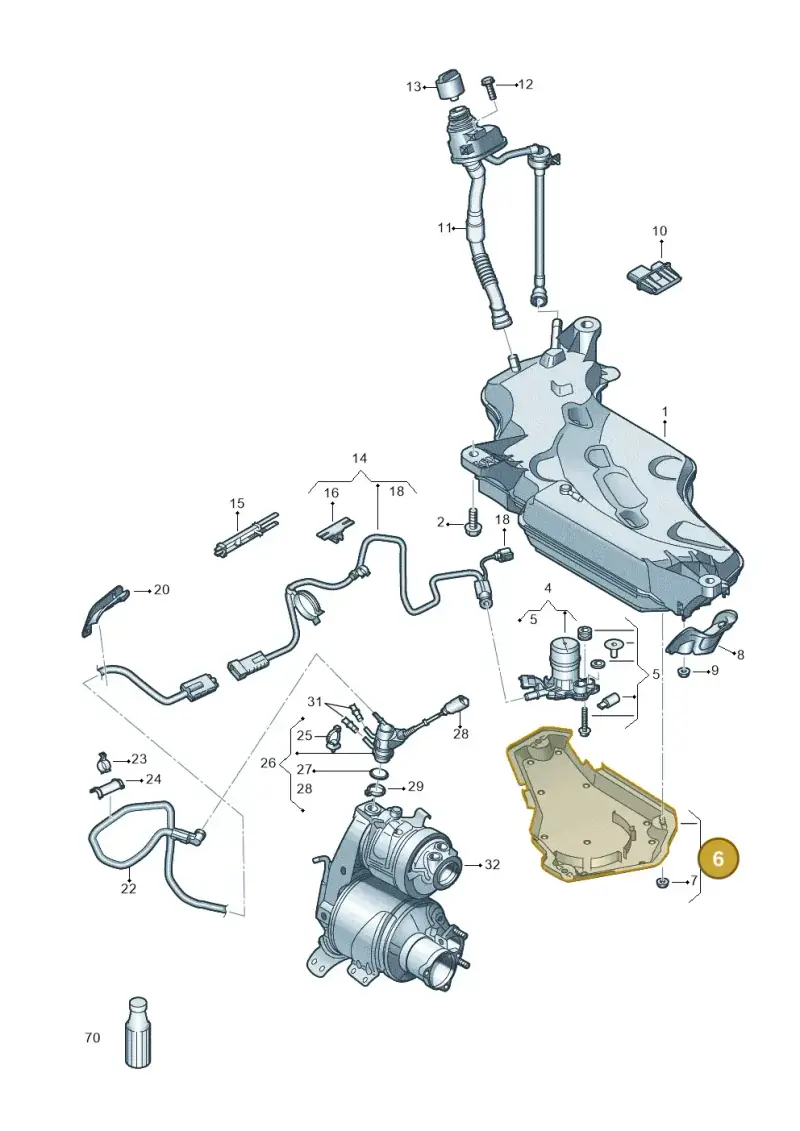 5Q0131331C — Volkswagen T-Roc BlueMotion (2017-2024) diagram 780253100, position 6