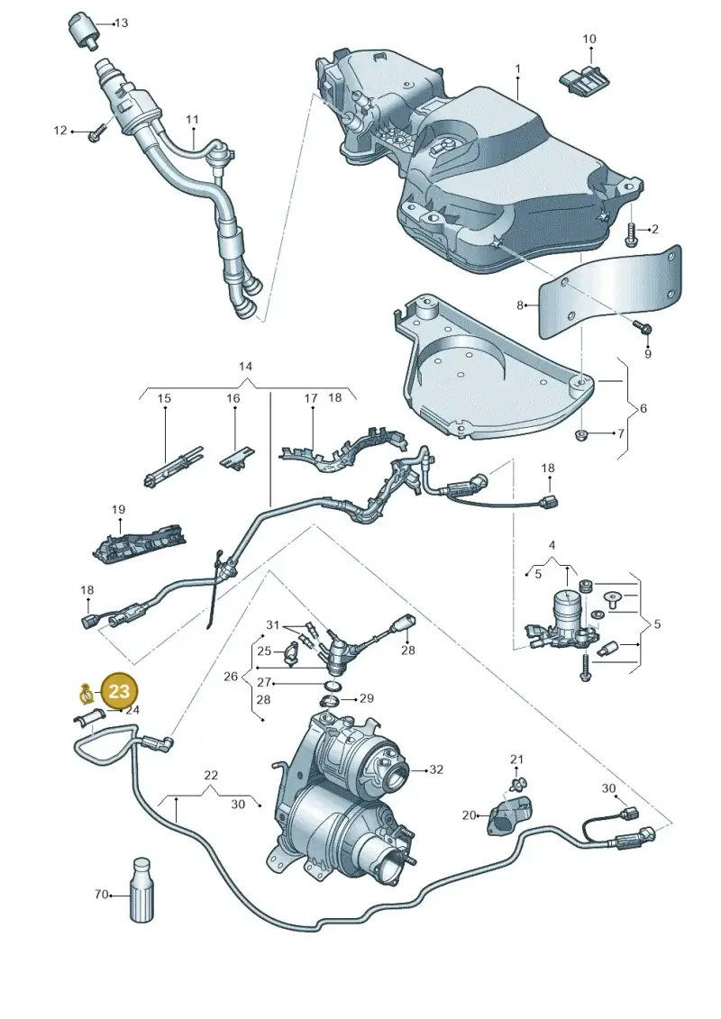 5Q0131645 — Volkswagen T-Roc BlueMotion (2017-2024) diagram 813254000, position 23