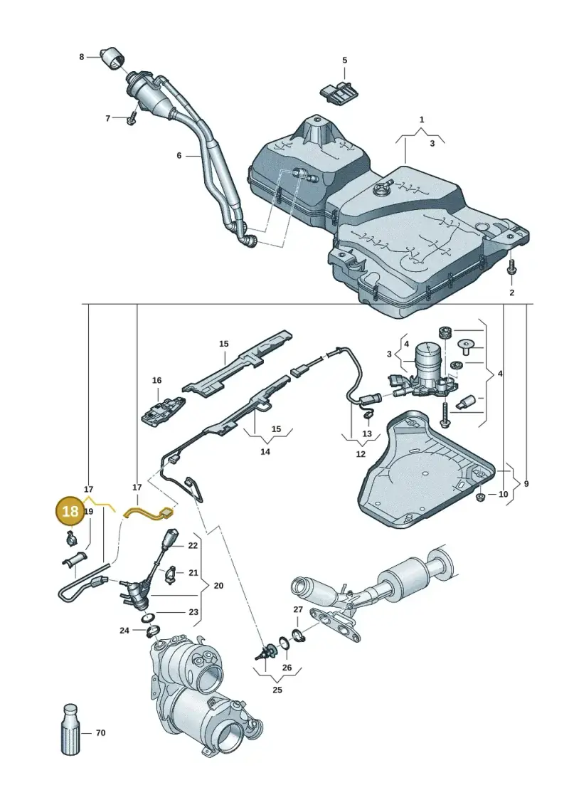 5Q0131645F — Volkswagen Tiguan 2.0 (2023-) diagram 57x201600, position 18