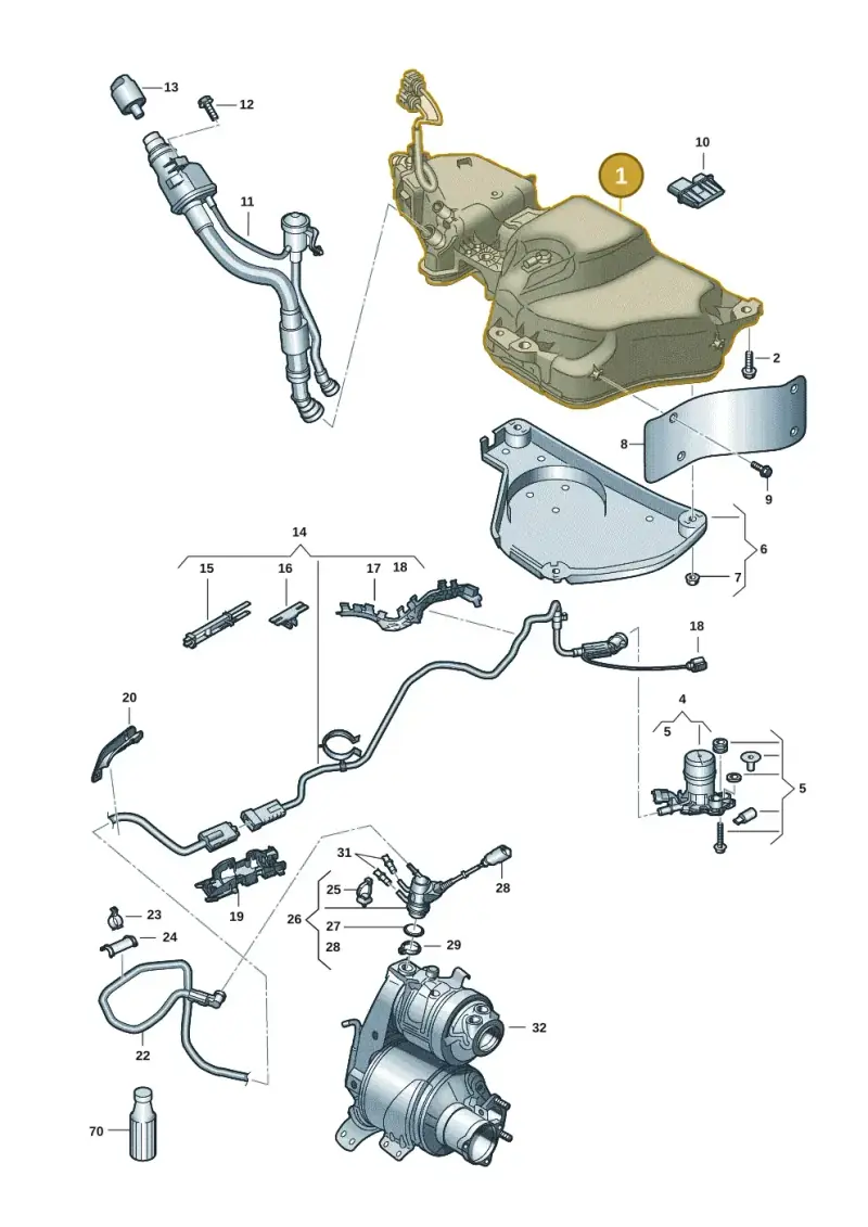 5Q0131877F — Volkswagen Golf 2.0 (2016-2020) diagram 813253106, position 1