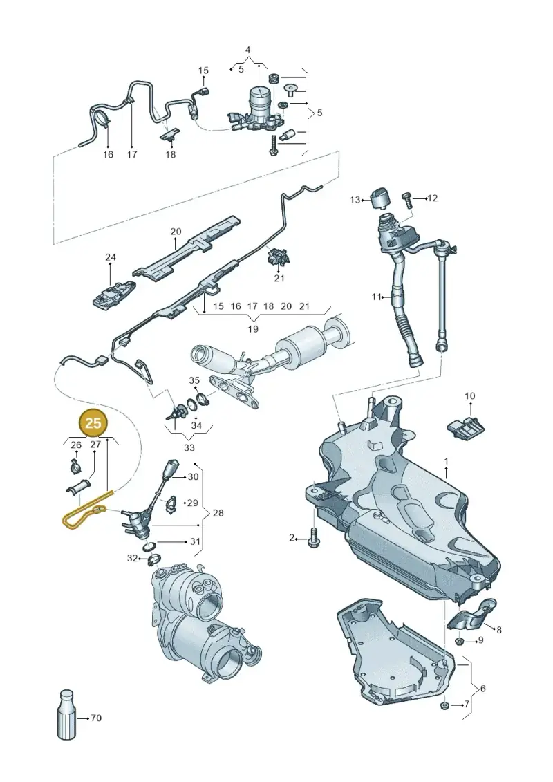 5Q0131960 — Volkswagen T-Roc BlueMotion (2017-2024) diagram 813253104, position 25