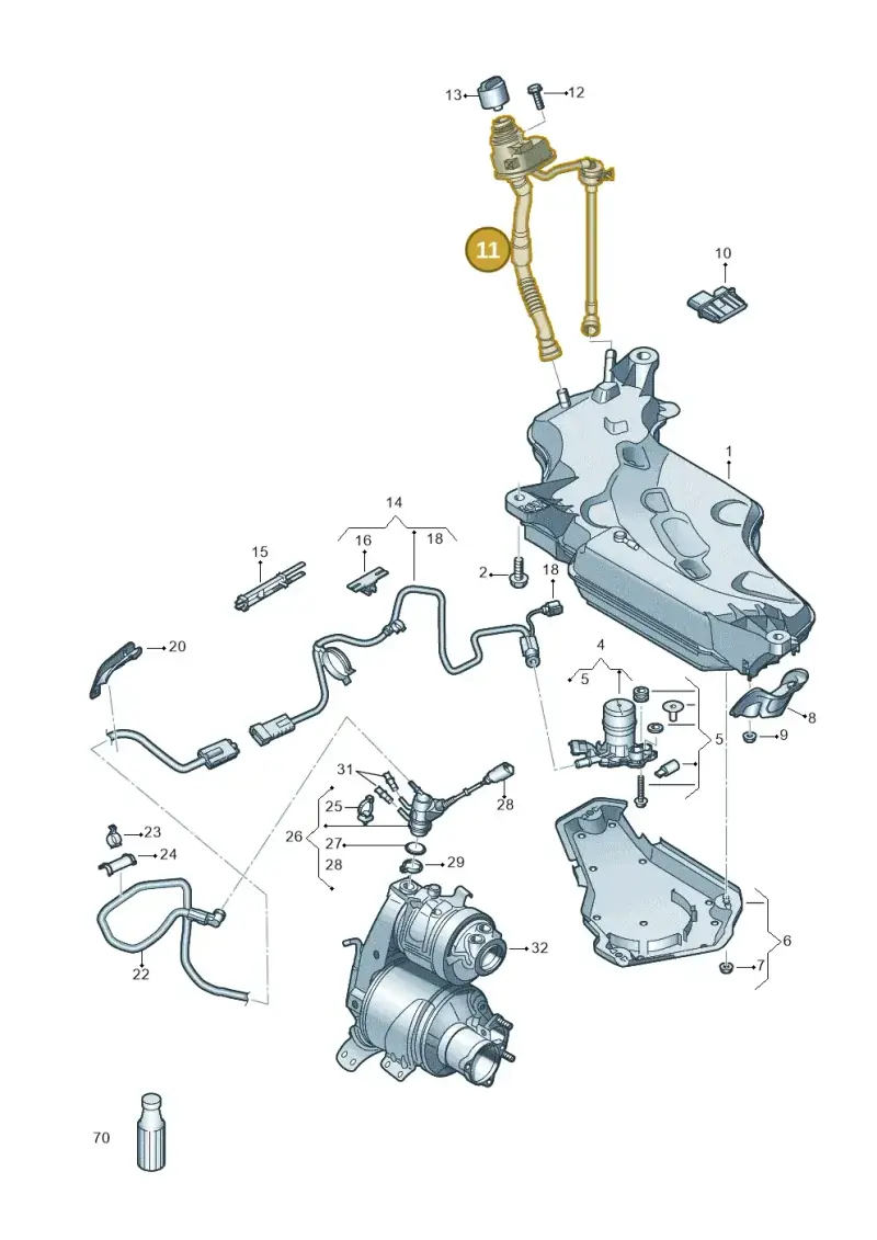 5Q0131965R — Volkswagen Golf 2.0 (2016-2020) diagram 780253100, position 11