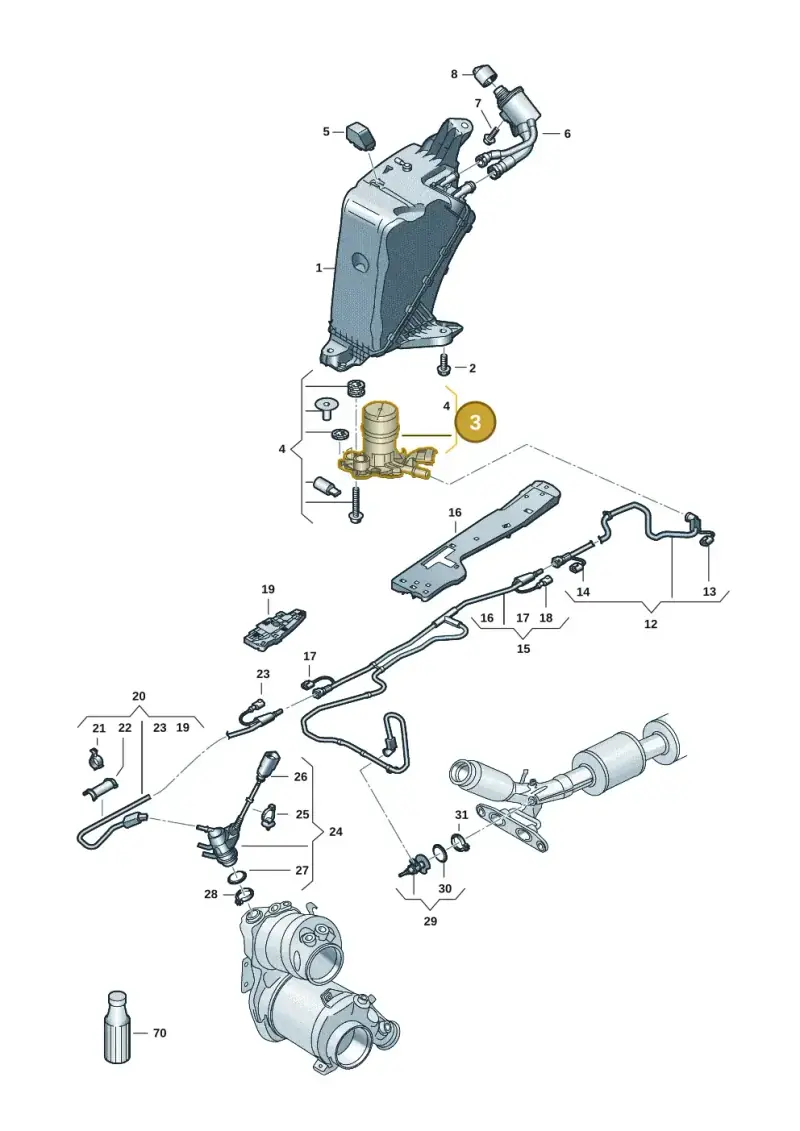 5Q0131971B — Volkswagen Caddy Maxi Kombi (2020-2024) diagram 2ka253100, position 3