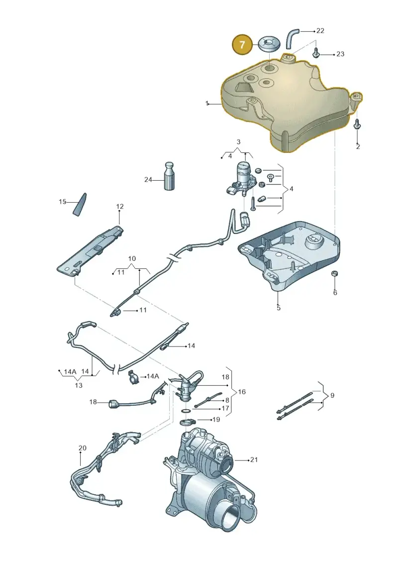 5Q0131980 — Volkswagen New beetle (2011-2016) diagram 715131600, position 7