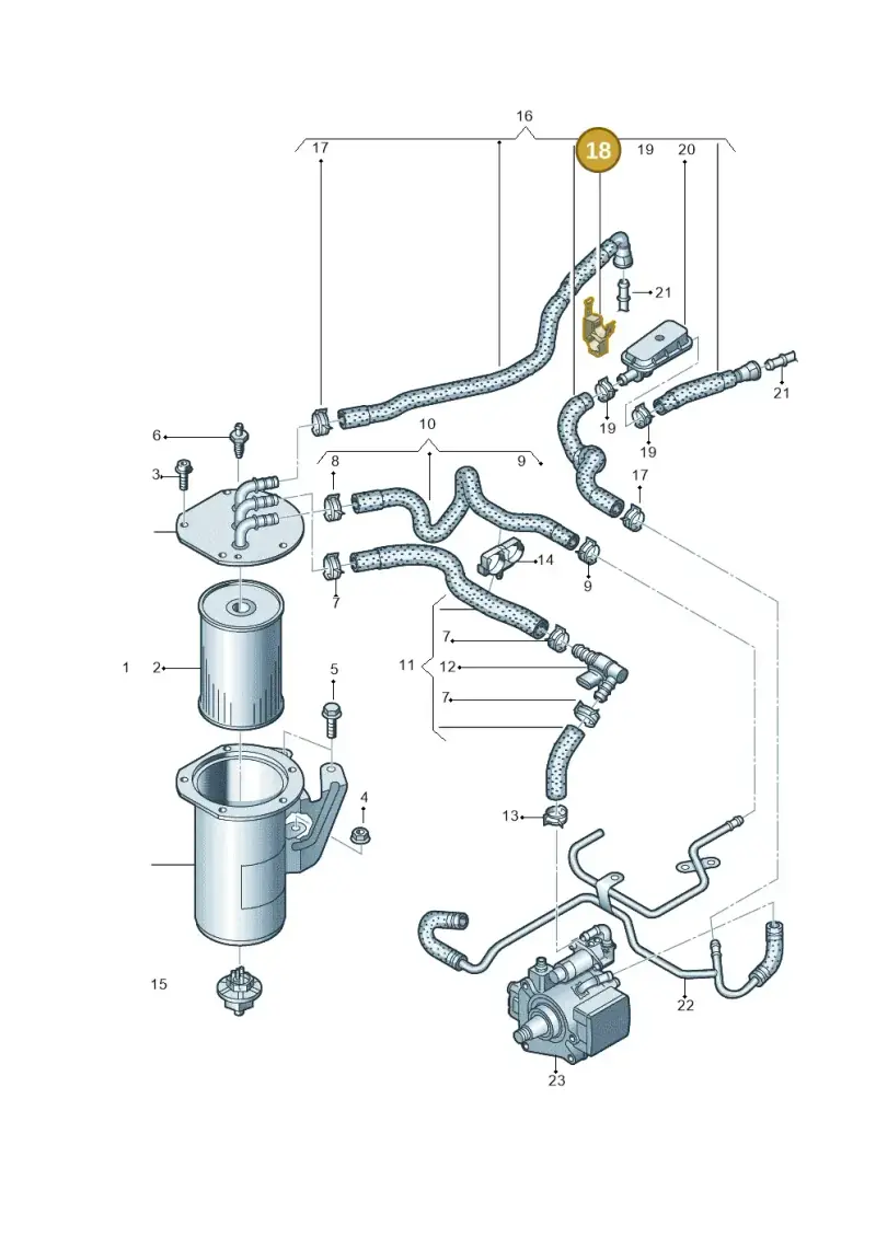 5Q0133687G — Volkswagen Caddy Maxi Kombi (2020-2024) diagram 884127200, position 18