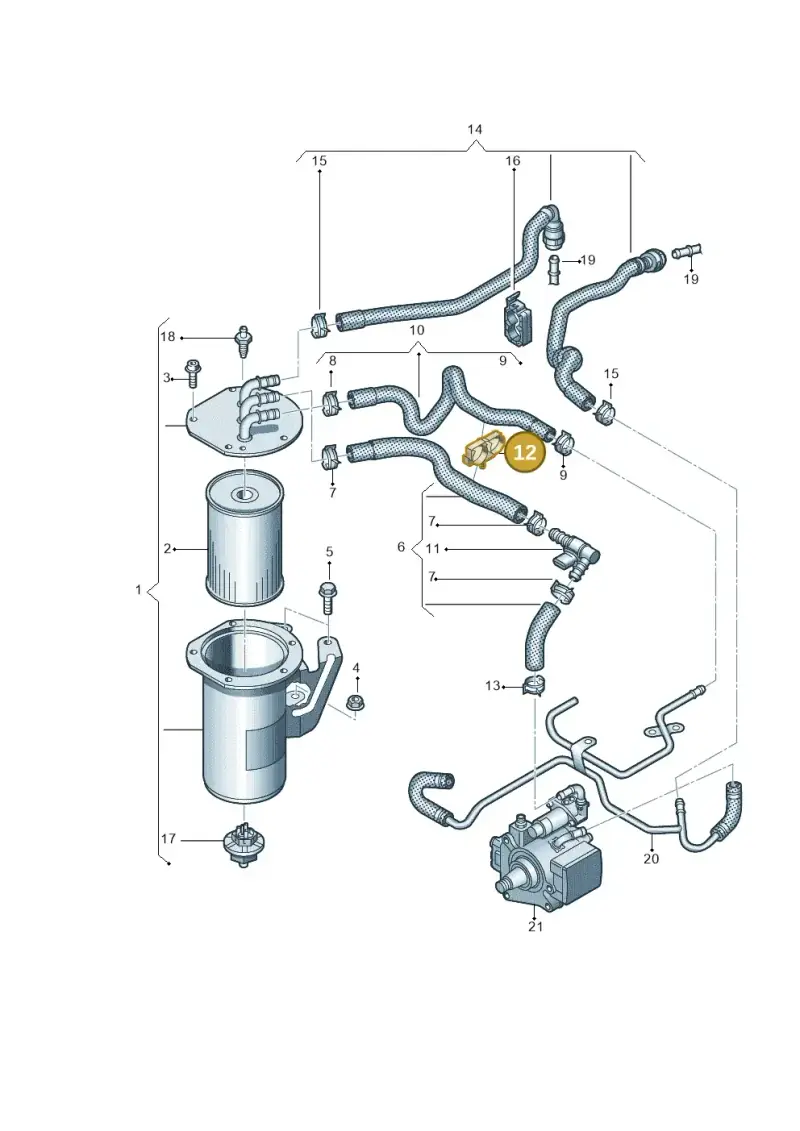 5Q0133687K — Volkswagen Tiguan 2.0 (2023-) diagram 813127015, position 12
