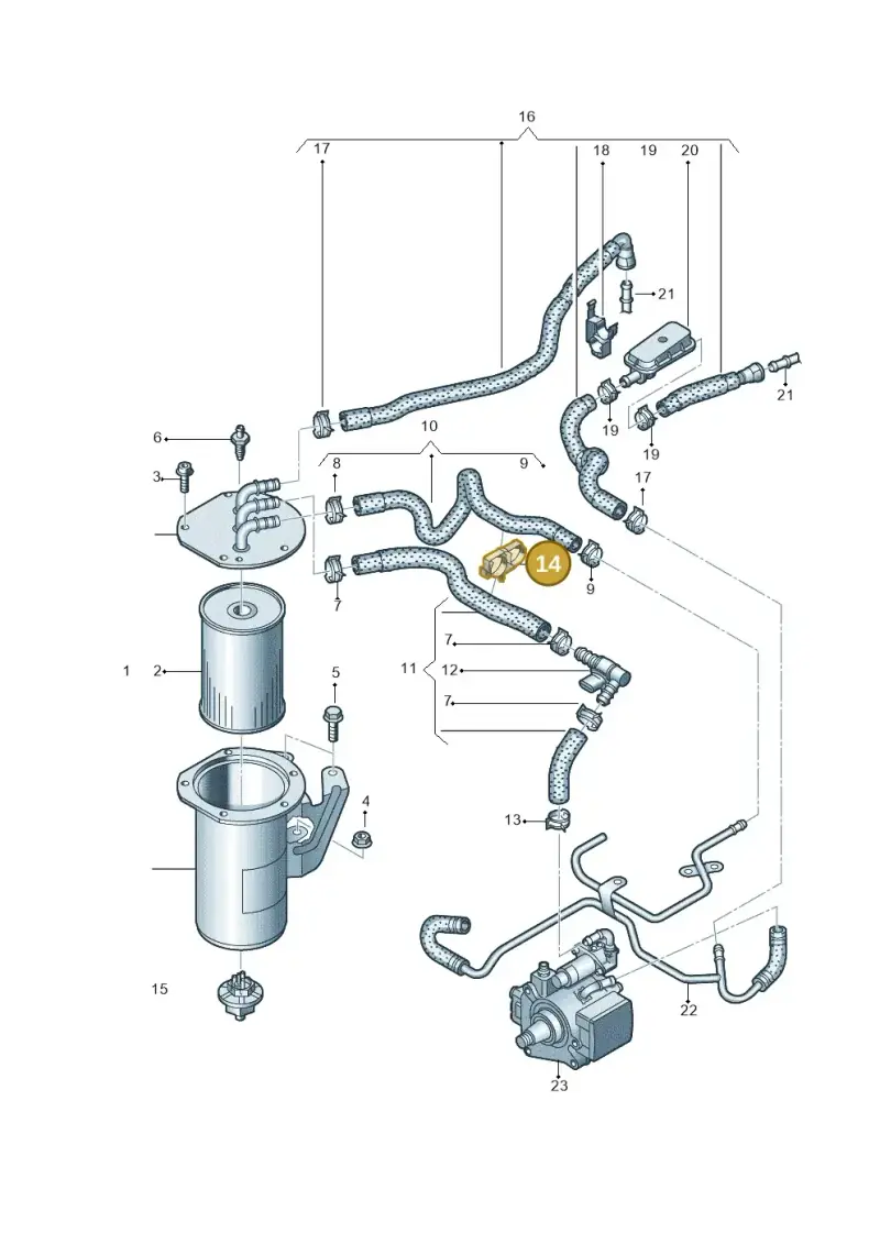 5Q0133687K — Volkswagen Caddy Maxi Kombi (2020-2024) diagram 884127200, position 14