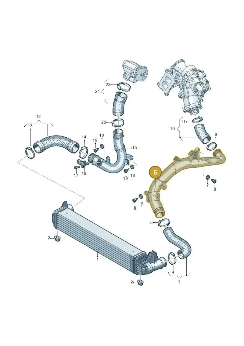 5Q0145840B — Volkswagen Polo 1.0 BlueMotion (2017-2024) diagram 837145000, position 6