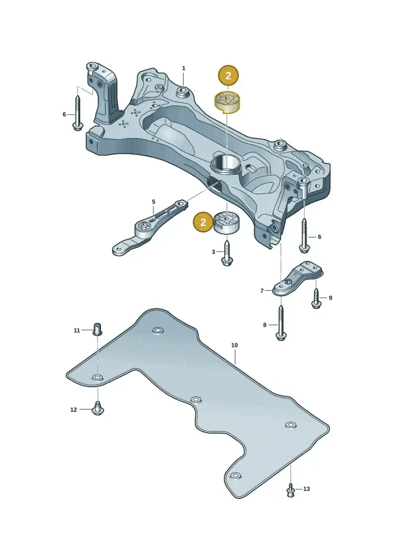 5Q0198037F — Volkswagen Caddy Maxi Kombi (2020-2024) diagram 2ka401000, position 2