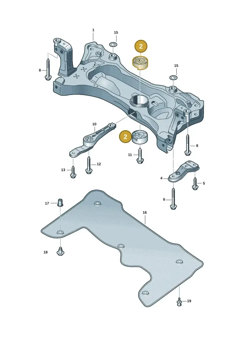 5Q0198037G — Volkswagen T-Roc BlueMotion (2017-2024) diagram 884199155, position 2