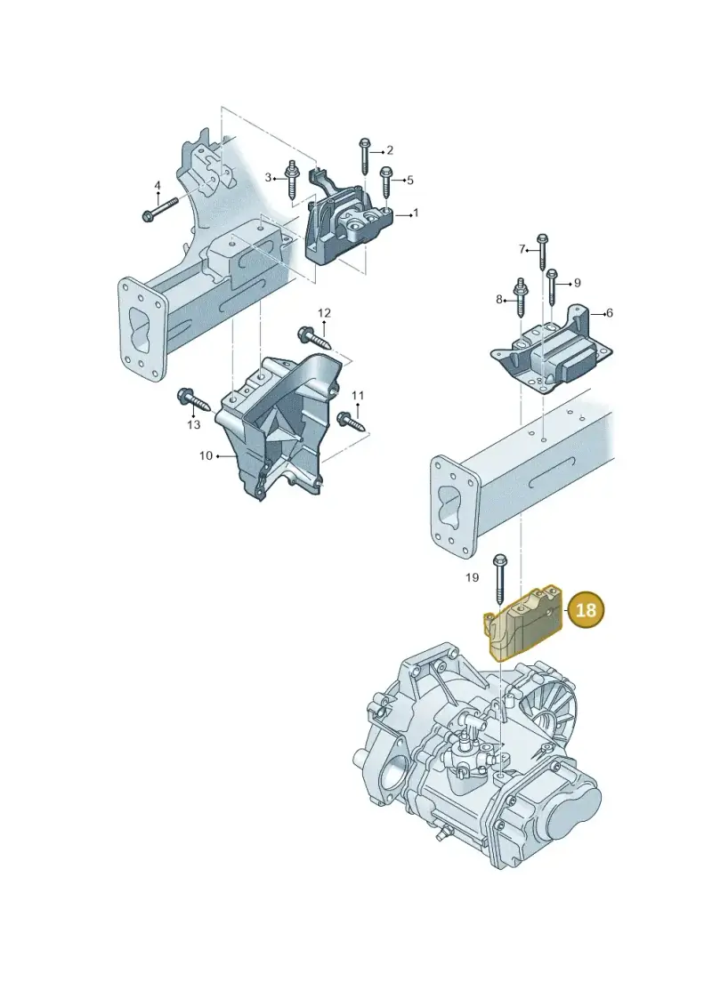 5Q0199117A — Volkswagen Golf 2.0 (2016-2020) diagram 827199270, position 18
