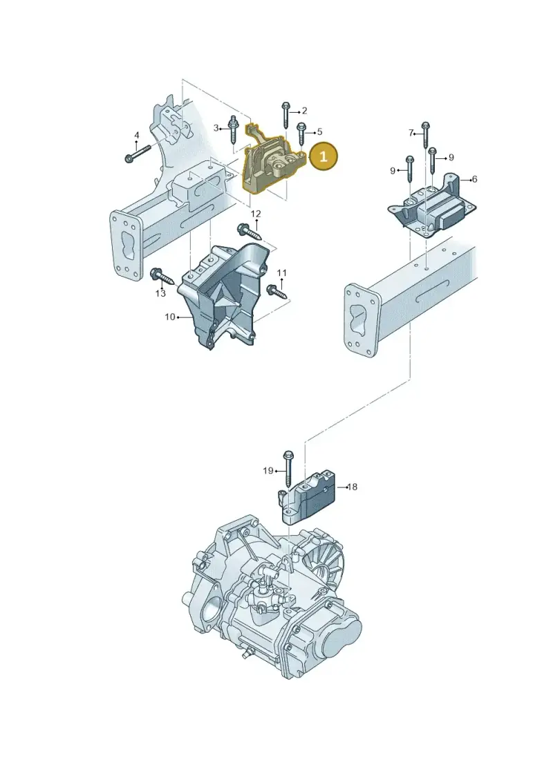 5Q0199262BD — Volkswagen Golf Estate (2013-2017) diagram 781199270, position 1