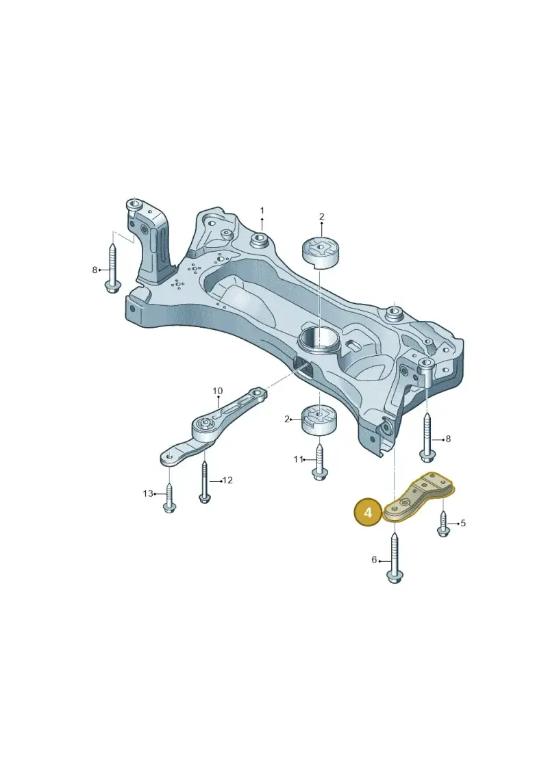 5Q0199518D — Volkswagen Golf Sportsvan 1.6 (2014-2020) diagram 746199100, position 4