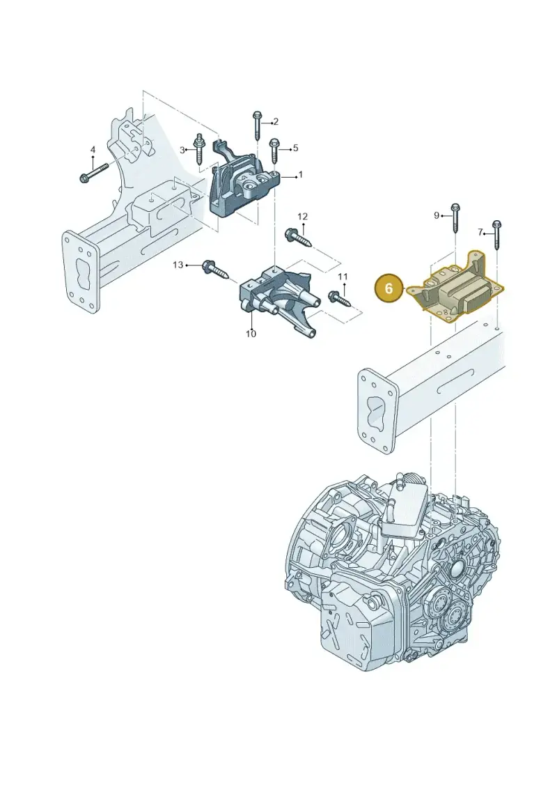 5Q0199555BM — Volkswagen Golf 2.0 (2016-2020) diagram 827199450, position 6