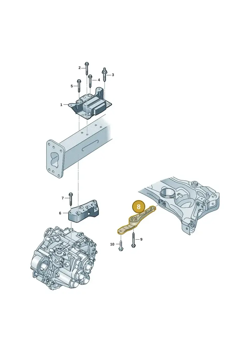 5Q0199855J — Volkswagen Tiguan 2.0 4Motion (2017-2024) diagram 793199055, position 8
