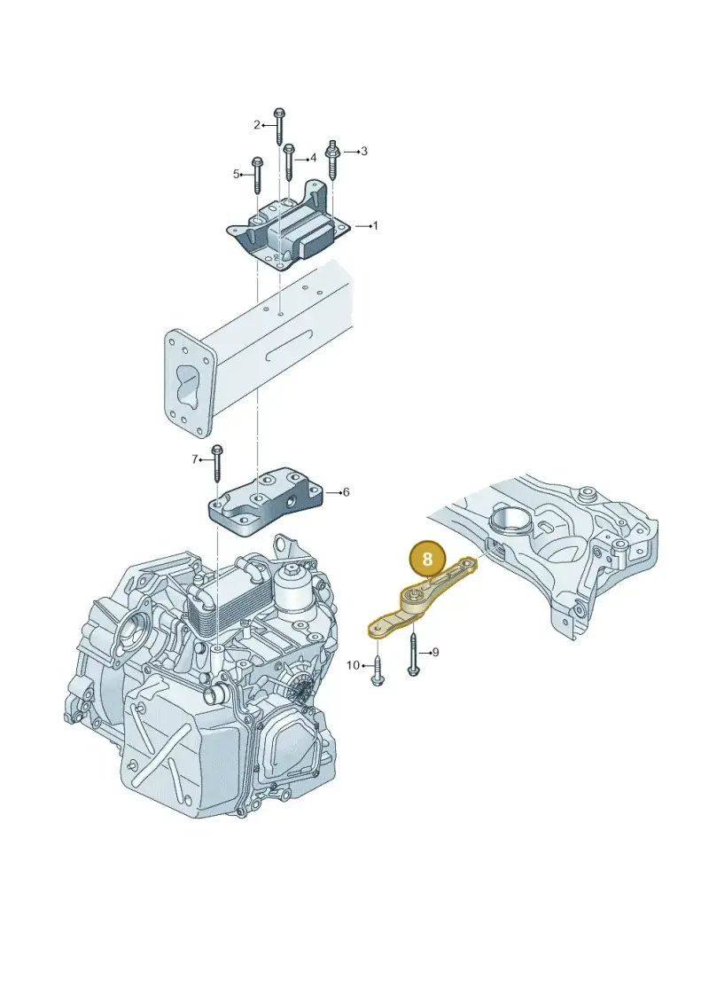 5Q0199855J — Volkswagen Tiguan 2.0 4Motion (2017-2024) diagram 793199065, position 8