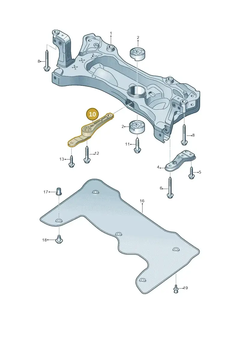 5Q0199855J — Volkswagen T-Roc BlueMotion (2017-2024) diagram 884199150, position 10