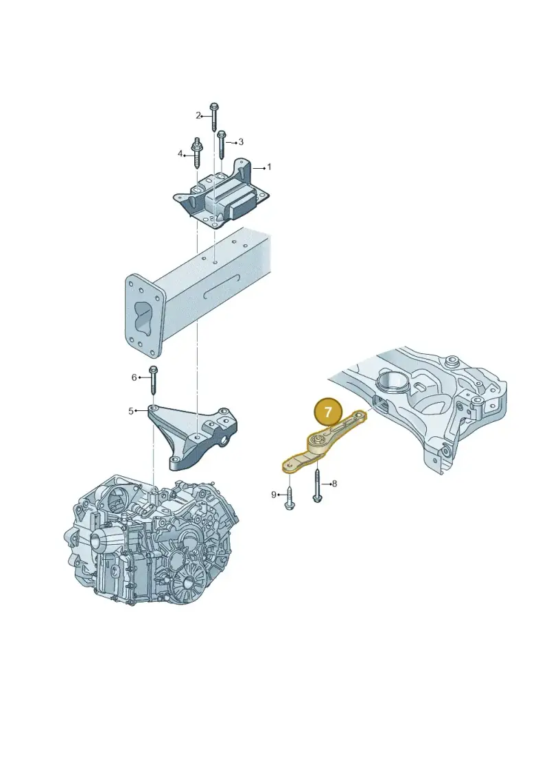 5Q0199855N — Volkswagen Passat estate (2023-) diagram 827199050, position 7