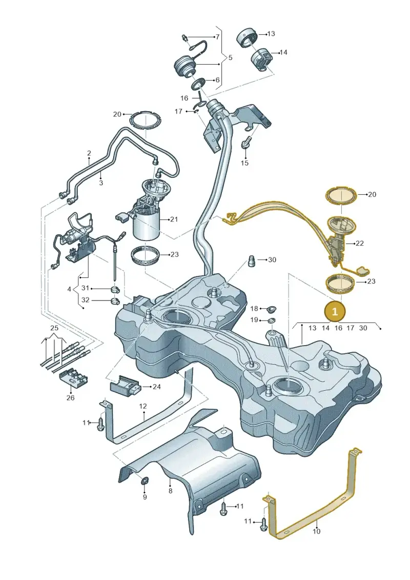 5Q0201055BT — Volkswagen T-Roc BlueMotion (2017-2024) diagram 813201650, position 1