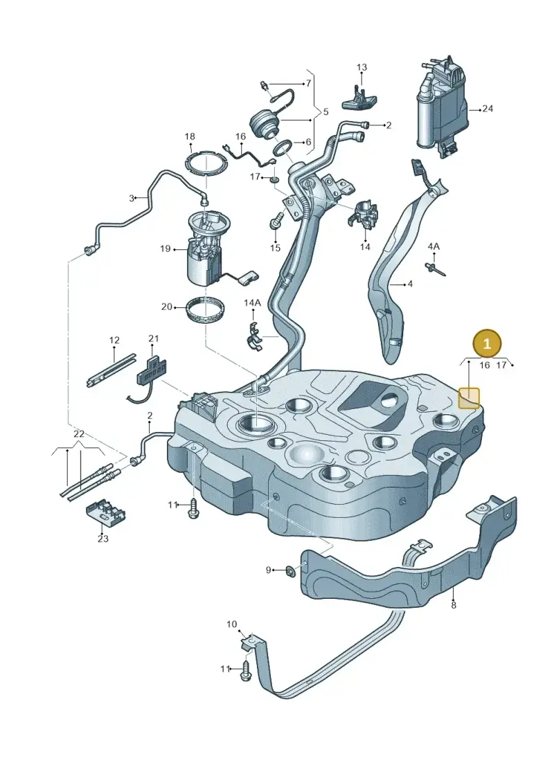 5Q0201055CH — Volkswagen Golf 2.0 (2016-2020) diagram 746201450, position 1