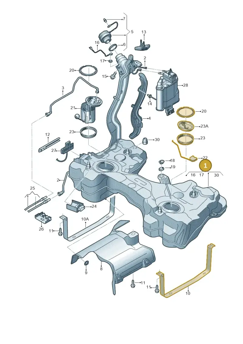 5Q0201055CN — Volkswagen Golf 2.0 (2016-2020) diagram 746201470, position 1