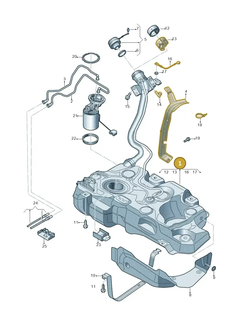 5Q0201060BC — Volkswagen Golf 1.4 BlueMotion (2014-2017) diagram 781201600, position 1