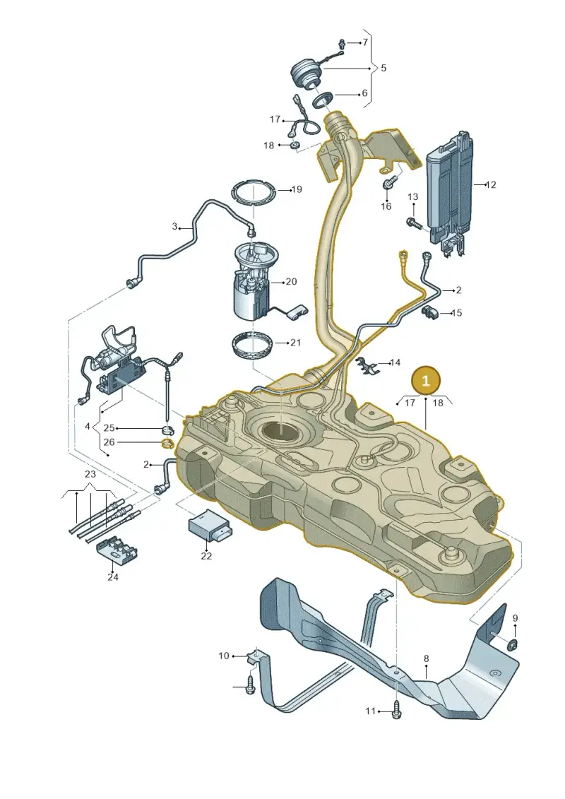 5Q0201060DD — Volkswagen T-Roc BlueMotion (2017-2024) diagram 813201400, position 1