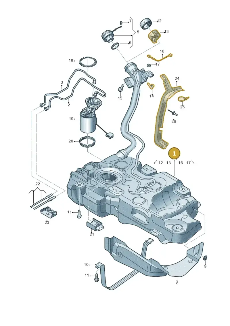 5Q0201060ET — Volkswagen Golf 2.0 (2016-2020) diagram 827201620, position 1
