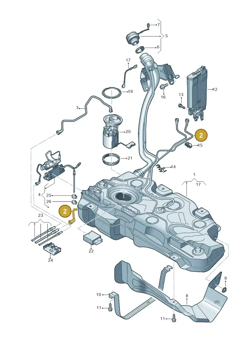 5Q0201160BC — Volkswagen T-Roc BlueMotion (2017-2024) diagram 813201042, position 2