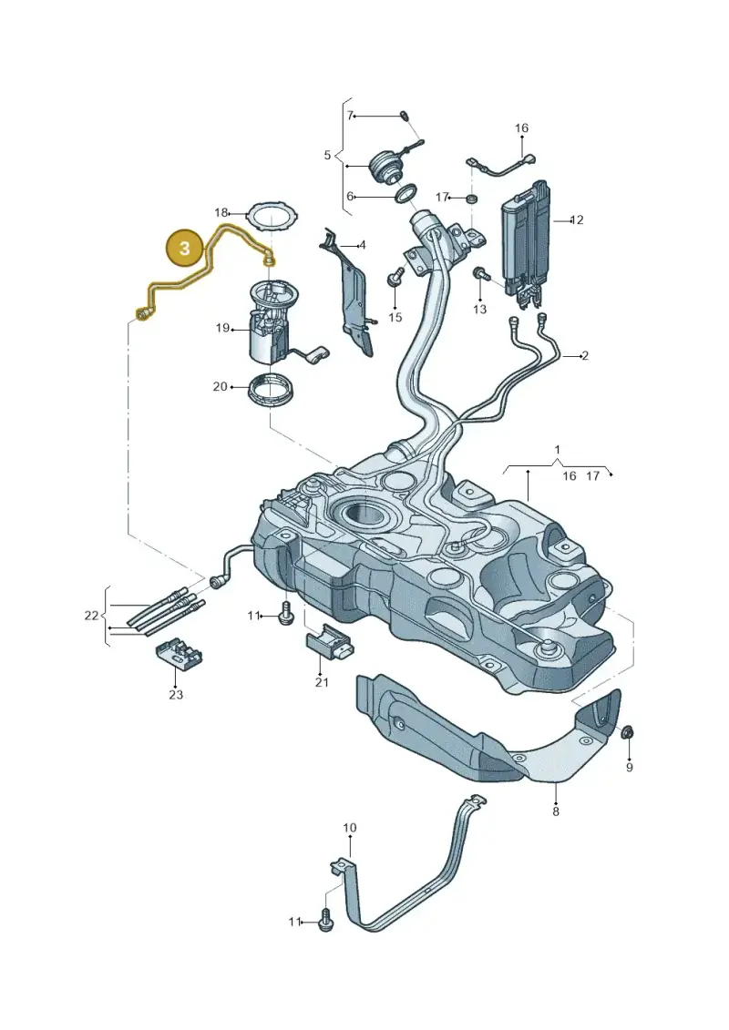 5Q0201293AK — Volkswagen Jetta 1.4 (2017-2024) diagram 431201020, position 3